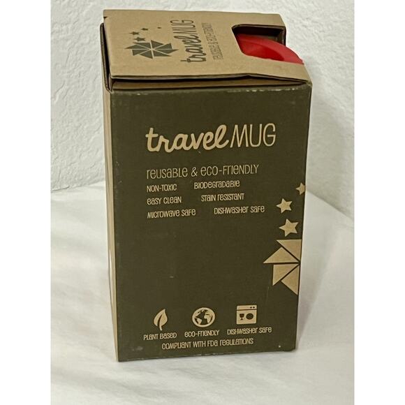 Tiny Mills Plant based travel mug Eco-Friendly Cup Alpaca Christmas Holiday - Picture 4 of 5